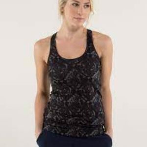 Lululemon Cool Racerback - Size 8 - Beautiful Baroque Black